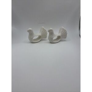 Vtg Shafford Porcelain Napkin Rings Set of 2 Elegant Thanksgiving